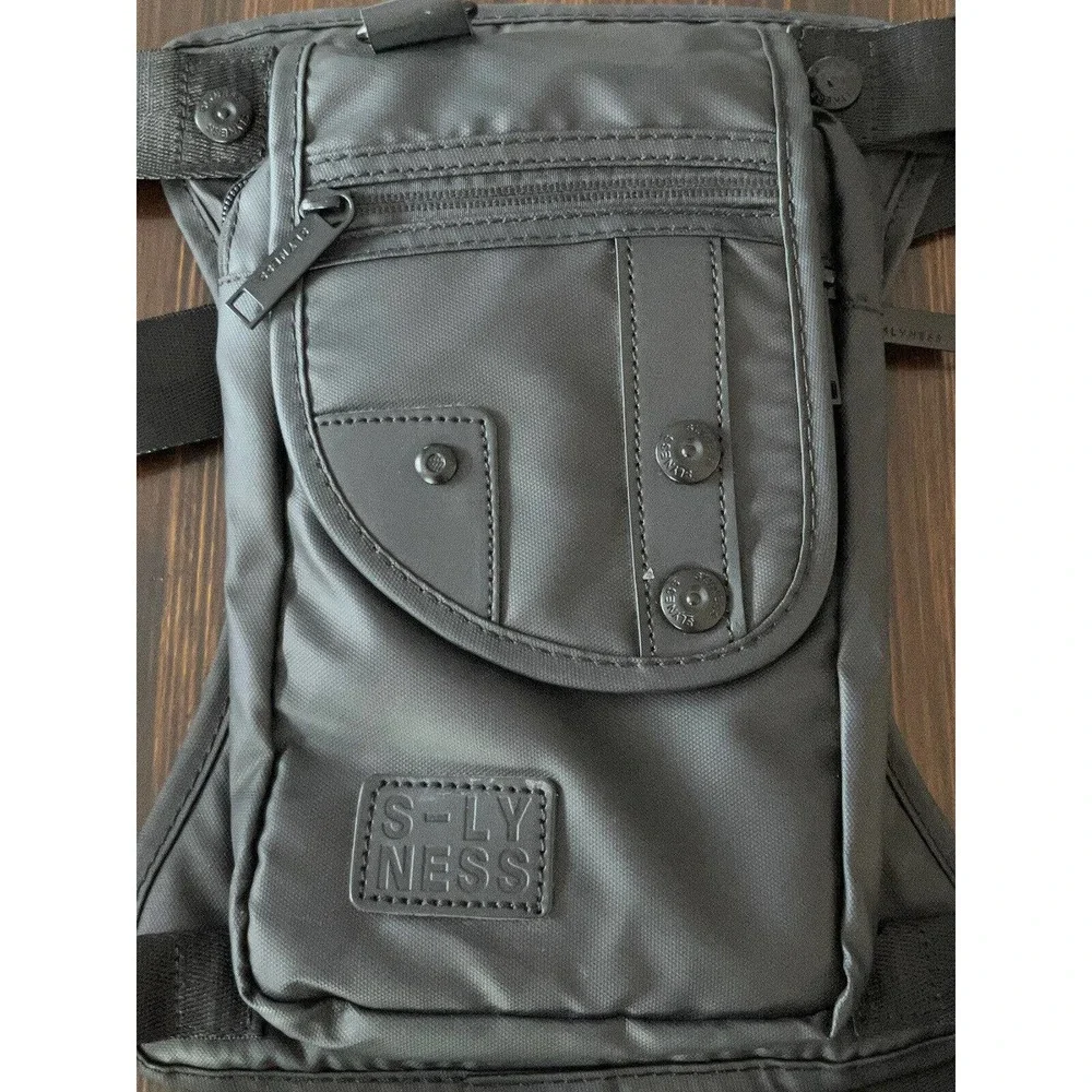 Drop Leg Bag | Faux Leather Black | unisex OS - Picture 2 of 12